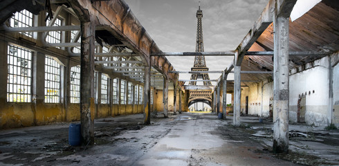 Fototapety  Postapokaliptyczny krajobraz Paryża