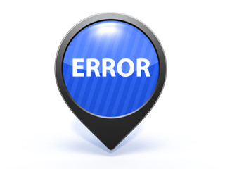 error pointer icon on white background