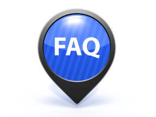 faq pointer icon on white background