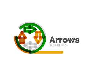 Line minimal design logo arrows