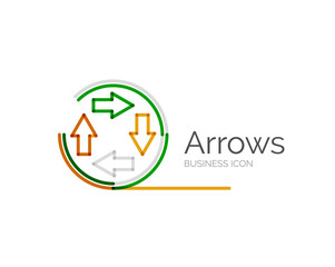 Fototapeta premium Line minimal design logo arrows