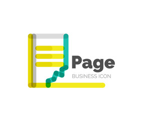 Line minimal design logo page