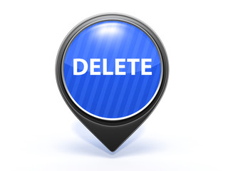delete pointer icon on white background