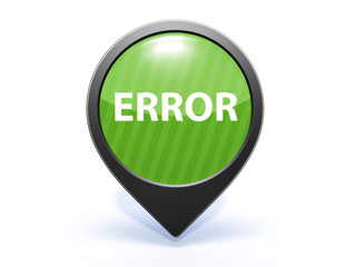 error pointer icon on white background