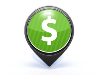 money pointer icon on white background