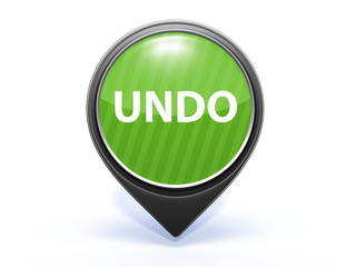undo pointer icon on white background