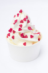 Frozen Yoghurt mit Herzchen