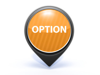 option pointer icon on white background