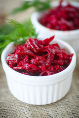 beet caviar with garlic