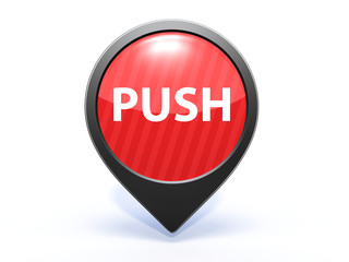 push pointer icon on white background