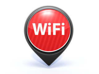 wifi pointer icon on white background