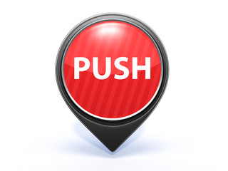 push pointer icon on white background