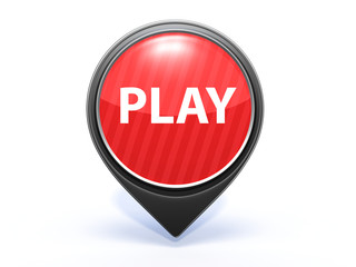 play pointer icon on white background
