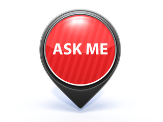ask me pointer icon on white background