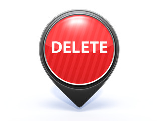 delete pointer icon on white background