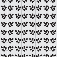 Floral seamless pattern with leaves. Vector