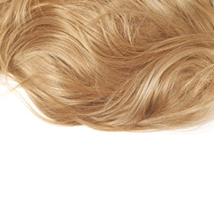 Naklejka premium Hair fragment over the white