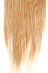 Fototapeta premium Hair fragment over the white