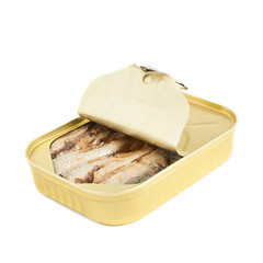 Easy open sardine can with the pull tab