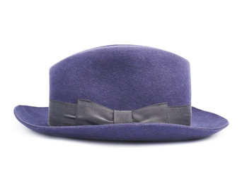 Dark blue hat isolated