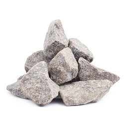 Pile of multiple granite stones isolated