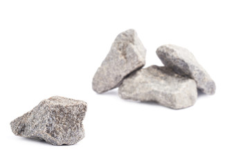 Granite stone in front of multiple stones