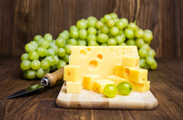 cheese and grapes