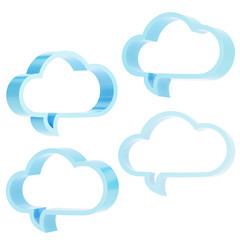 Cloud shaped text bubbles