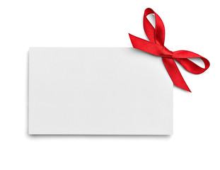 ribbon bow card note chirstmas celebration greeting