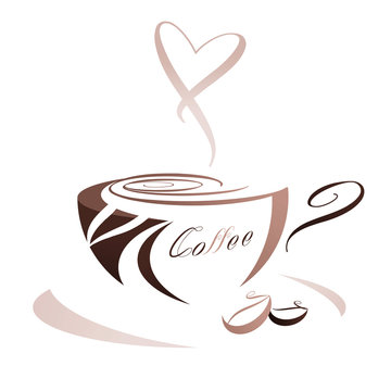 Fototapeta Ikona filiżanki kawy