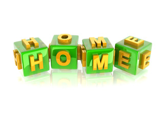 3d text HOME