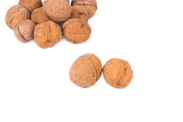 Close up of walnuts.