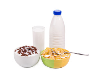 Tasty cereal breakfast for kids.