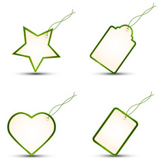4 Gift Tags GREEN