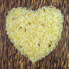 heart shape of rice grain