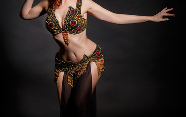 Arabian belly dancer sexy woman dancing bellydance