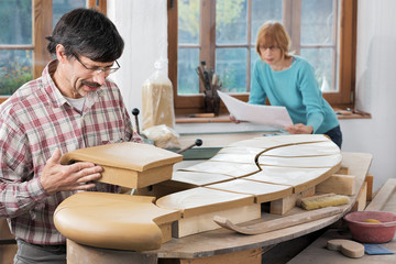 Working in the ceramic studio