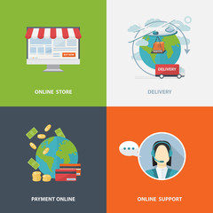 Concept of online shopping