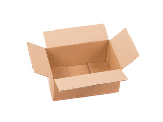 Corrugated cardboard box.