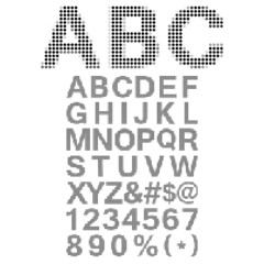 Pixel Font - Alphabets and numerals characters in retro square