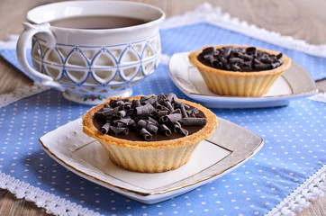 Tartlet with chocolate