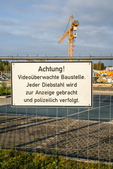 Videoüberwachte Baustelle