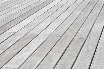 Fototapeta premium Outdoor white wood floor texture and background