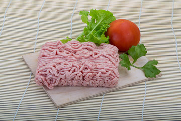Raw minced pork meat