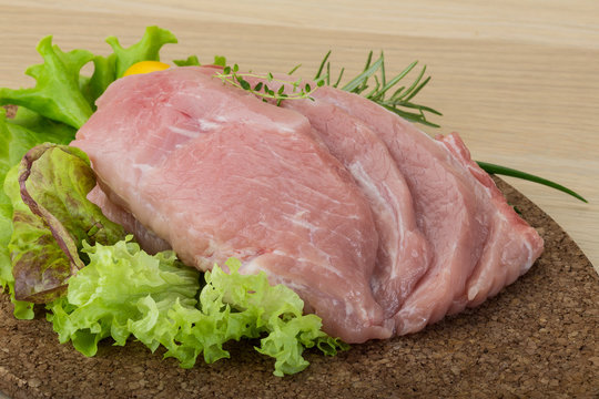 Raw Pork Schnitzel