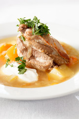 soup with meat