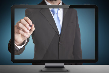 Businessman tablet concept