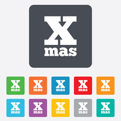 Happy new year sign icon. Xmas symbol.