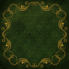 Vintage background with golden swirls