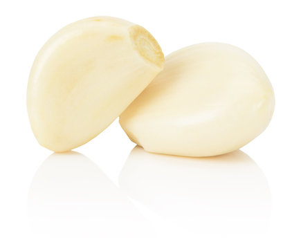 garlics isolated on the white background